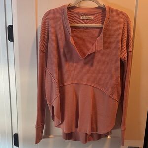 We The Free Rose Waffle Knit Top